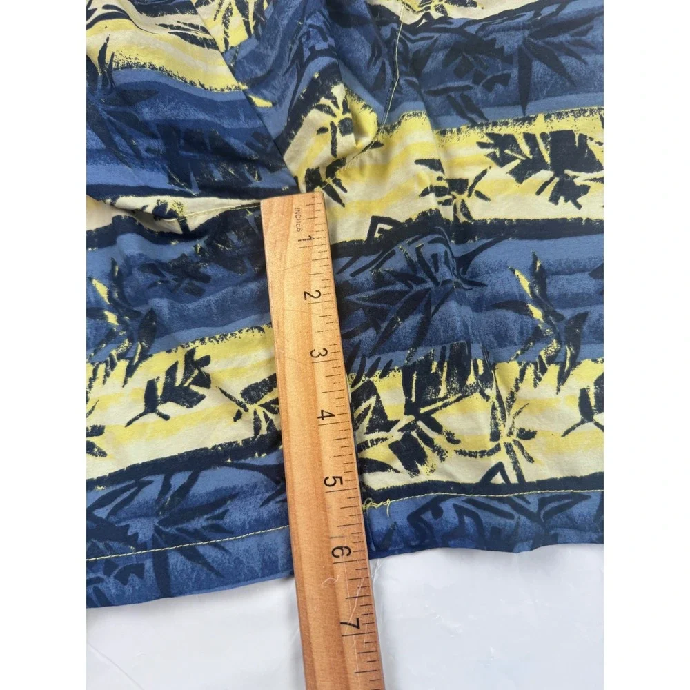 Columbia Sportswear Mens Blue Yellow‎ Tropical Palm Print Swim Trunks Size Large